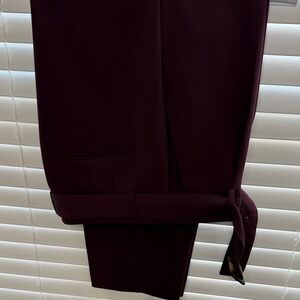 Ann Taylor Burgundy Straight Leg Pants